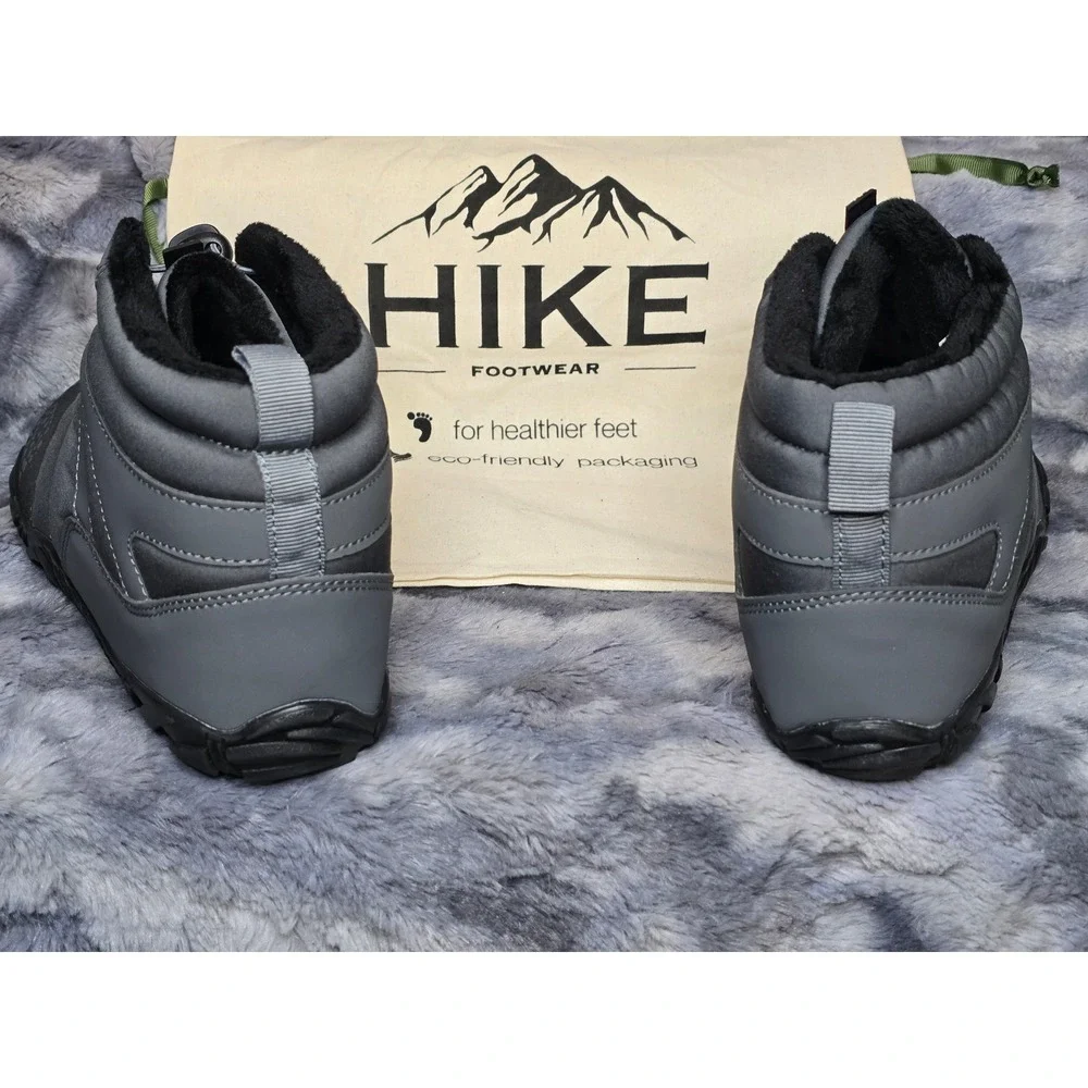 NWT HIKE FOOTWEAR Gray Vindra Flex Water Resistant Barefoot Boots men EU‎ 42/ 9